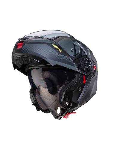 CASCO MODULAR CABERG LEVO X MANTA NEGRO ANTRACITA AMARILLO Cascos