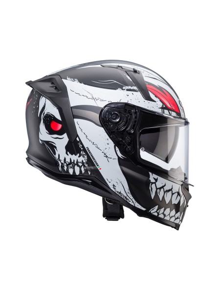 CASCO INTEGRAL CABERG AVALON X PUNK NEGRO MATE GRIS ROJO Para Cascos