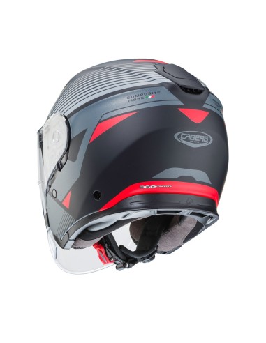 Casco Jet Caberg Flyon Rio Negro Mate Rojo Antracita Plata