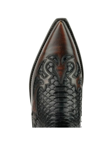 BOTA COWBOY MILANELO ZAMORA PITÓN NEGRO