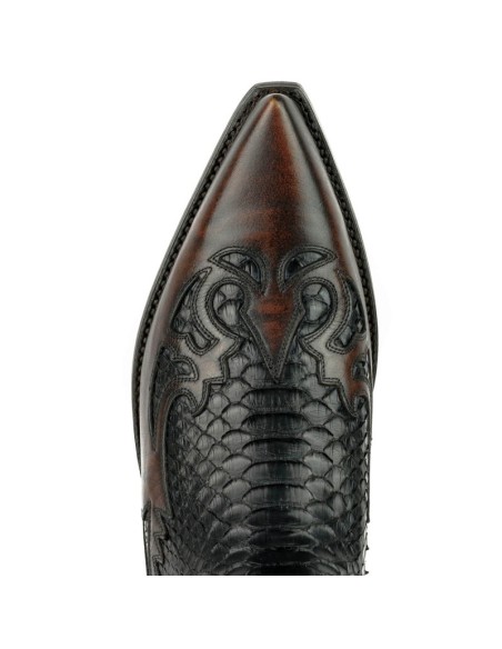 BOTA COWBOY MILANELO ZAMORA PITÓN NEGRO