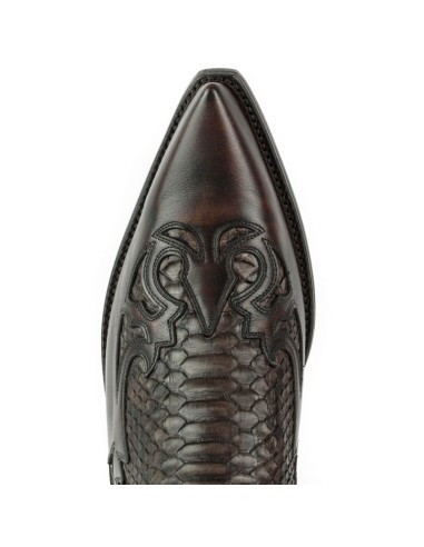 BOTA COWBOY MILANELO ZAMORA PITÓN MARRÓN