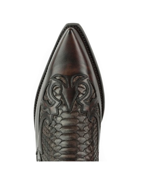 BOTA COWBOY MILANELO ZAMORA PITÓN MARRÓN