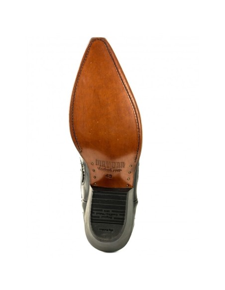 BOTA COWBOY CRAZY OLD NEGRO PITÓN BLANCO