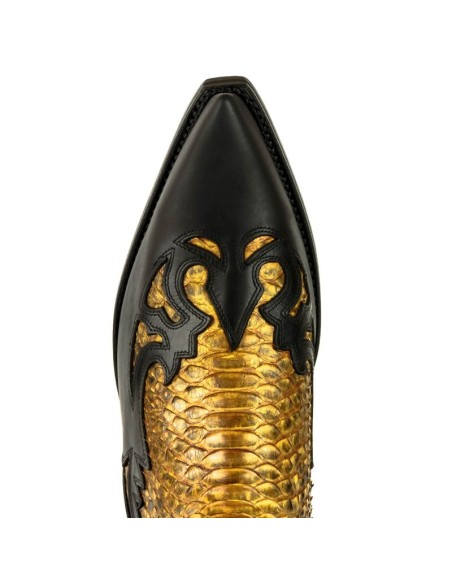 BOTA COWBOY CRAZY OLD NEGRO PITÓN CAMEL BOTA COWBOY CRAZY OLD NEGRO PITÓN CAMEL