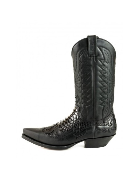 BOTA COWBOY CRAZY OLD NEGRO PITÓN NEGRO BOTA COWBOY CRAZY OLD NEGRO PITÓN NEGRO