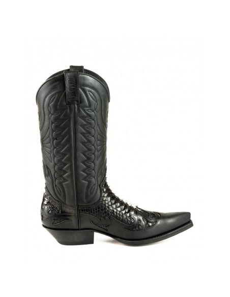 BOTA COWBOY CRAZY OLD NEGRO PITÓN NEGRO BOTA COWBOY CRAZY OLD NEGRO PITÓN NEGRO