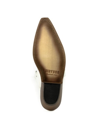 BOTA COWBOY VINTAGE BLANCO HUESO MAYURA