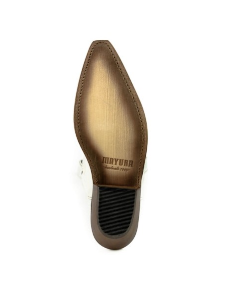 BOTA COWBOY VINTAGE BLANCO HUESO MAYURA
