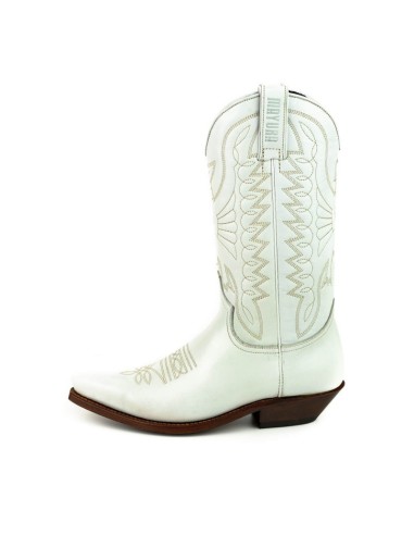 BOTA COWBOY VINTAGE BLANCO HUESO MAYURA