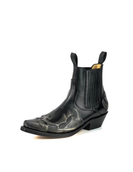 BOTA COWBOY 1931 MILANELO BONE PULL OIL NEGRO MAYURA