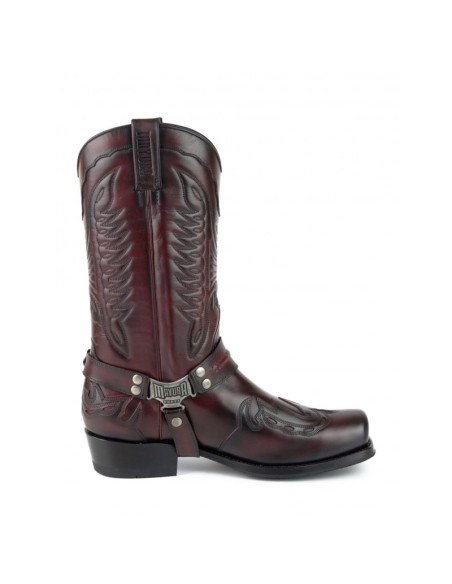 BOTA COWBOY INDIAN 2471 BURDEOS - NEGRO MAYURA