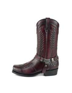 BOTA COWBOY INDIAN 2471 BURDEOS - NEGRO MAYURA 2