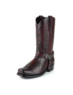 BOTA COWBOY INDIAN 2471 BURDEOS - NEGRO MAYURA
