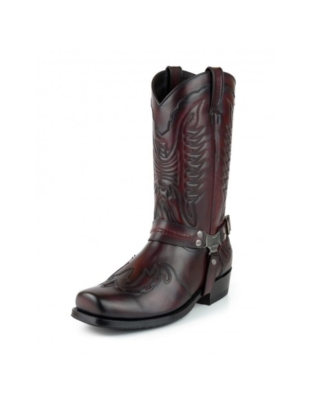 BOTA COWBOY INDIAN 2471 BURDEOS - NEGRO MAYURA