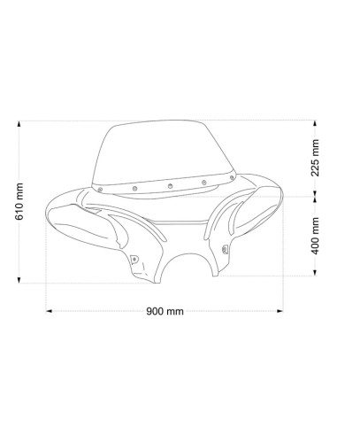 PARABRISAS BATWING CARENADO MITT 125MB - 400MB