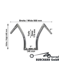 MANILLAR BAD APEHANGER 32MM 18" HOMOLOGADO 2