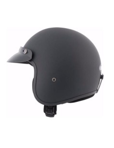 CASCO CUSTOM FIBRA VIDRIO NEGRO MATE HOMOLOGADO 2
