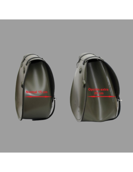 ALFORJA LATERAL PIEL FAT BANDO BASICA UNIVERSAL