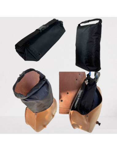 ALFORJA PIEL LATERAL SPARTA SKULL HAT MARRÓN UNIVERSAL