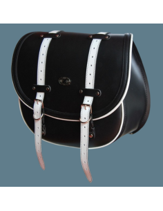 ALFORJA LATERAL PIEL BANDO BASICA BICOLOR UNIVERSAL 2