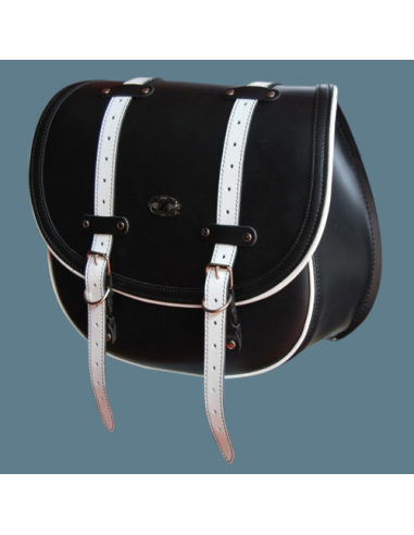 ALFORJA LATERAL PIEL BANDO BASICA BICOLOR UNIVERSAL