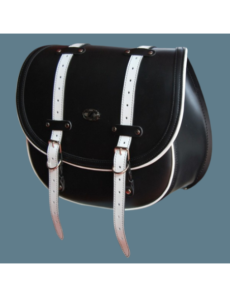 ALFORJA LATERAL PIEL BANDO BASICA BICOLOR UNIVERSAL