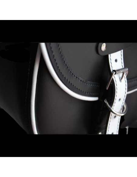 ALFORJA LATERAL PIEL BANDO BASICA BICOLOR UNIVERSAL