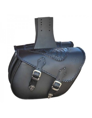 ALFORJAS PIEL ALHAMA TRENZADO COCO PARA HYOSUNG ST 7