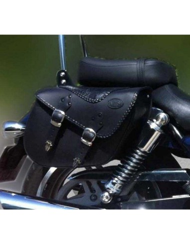 ALFORJAS PIEL ALHAMA TRENZADO COCO PARA HYOSUNG ST 7