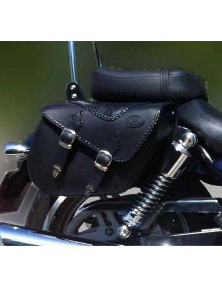 ALFORJAS PIEL ALHAMA TRENZADO COCO PARA HYOSUNG ST 7