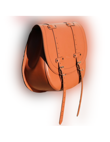 ALFORJA LATERAL PIEL BANDO BASICA UNIVERSAL MARRON CLARO