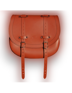 ALFORJA LATERAL PIEL BANDO BASICA UNIVERSAL MARRON CLARO