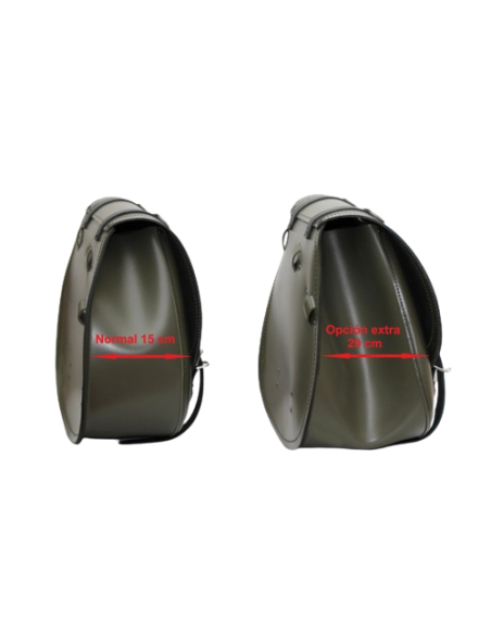 ALFORJA LATERAL PIEL BANDO BASICA UNIVERSAL MARRON CLARO