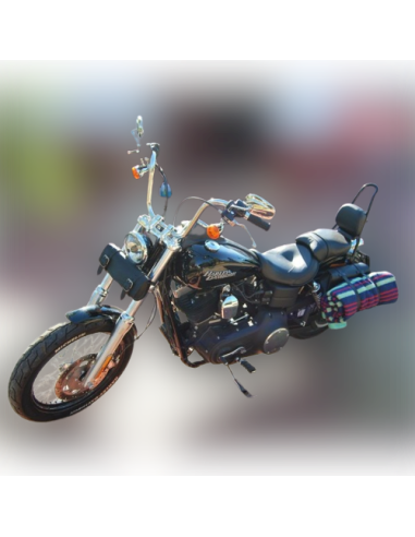 ALFORJA PIEL BANDO BASICA HD STREET-BOB DYNA HUECO AM IZDA