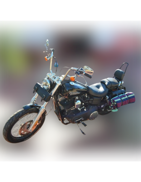 ALFORJA PIEL BANDO BASICA HD STREET-BOB DYNA HUECO AM IZDA