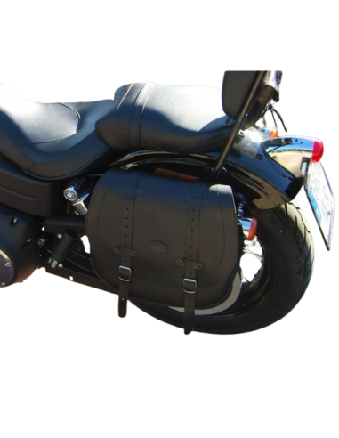 ALFORJA PIEL BANDO BASICA HD STREET-BOB DYNA HUECO AM IZDA