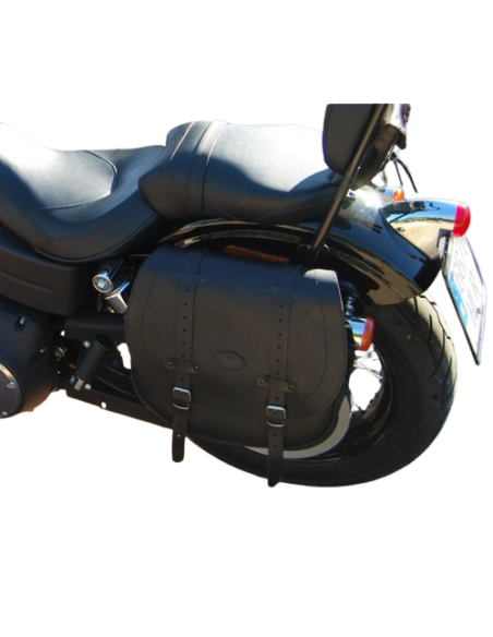 ALFORJA PIEL BANDO BASICA HD STREET-BOB DYNA HUECO AM IZDA