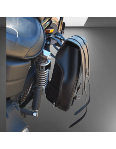 ALFORJA PIEL BANDO BASICA HD STREET-BOB DYNA HUECO AM IZDA