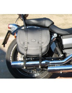 ALFORJA PIEL BANDO BASICA HD STREET-BOB DYNA HUECO AM IZDA 2