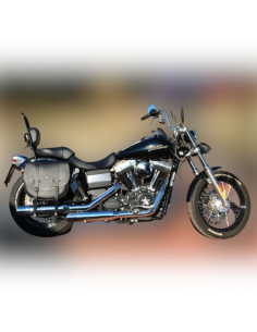 ALFORJA PIEL BANDO BASICA HD STREET-BOB DYNA HUECO AM IZDA