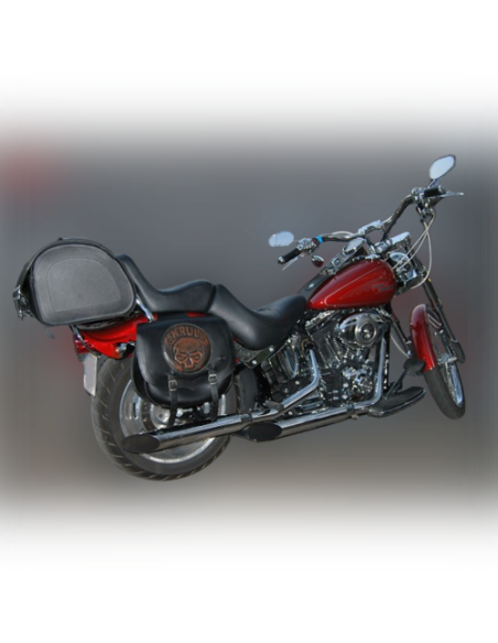 ALFORJAS PIEL SPARTA SKULL CZ PARA HD SOFTAIL FXSTC