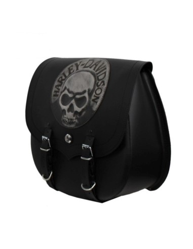 ALFORJA PIEL SPARTA HD SKULL