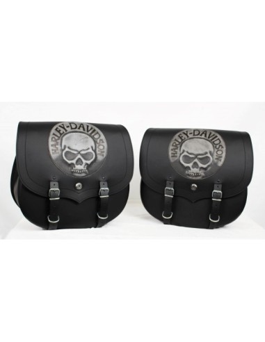 ALFORJA PIEL SPARTA HD SKULL