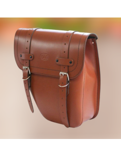 ALFORJA PIEL CENTURION IZQUIERDA MARRON CUERO UNIVERSAL 2