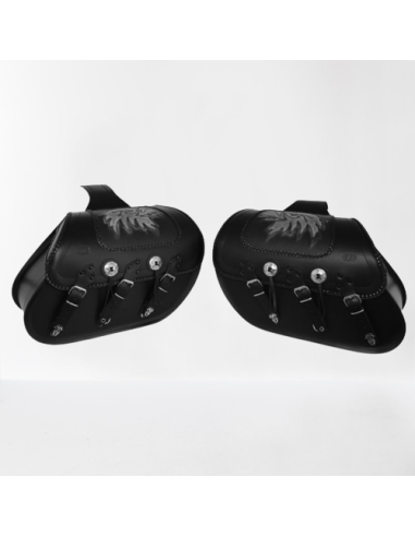 ALFORJAS SUPER STAR RIGIDAS BÁSICA TRENZADA CABEZA ÁGUILA UNIVERSAL