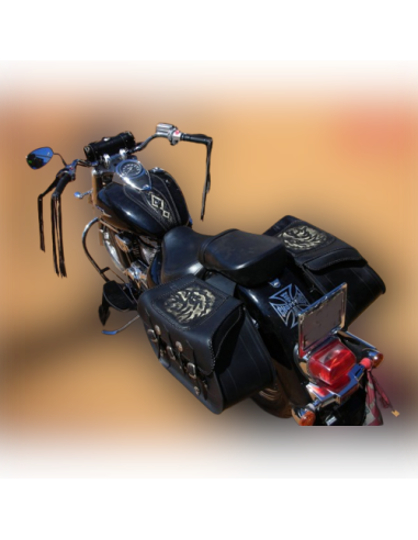 ALFORJAS SUPER STAR RIGIDAS BÁSICA TRENZADA CABEZA ÁGUILA UNIVERSAL