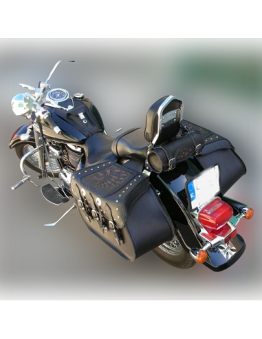 Conjunto de estriberas y soportes para motos clásicas gris