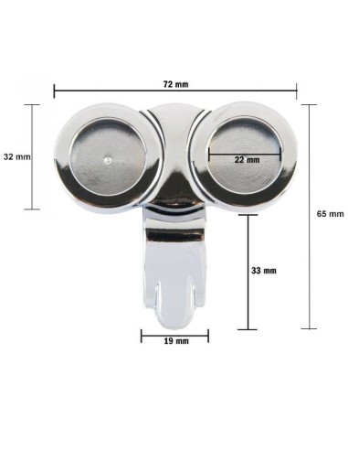 SOPORTE RELOJ - TERMOMETRO DOBLE