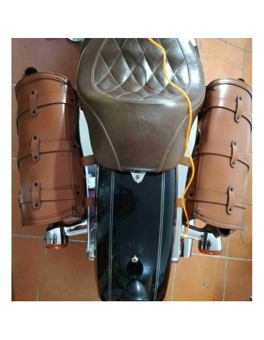 SET ALFORJAS TRAJANO BAS MARRÓN CUERO HC AMORT HD SPORTSTER